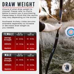 60" TigerShark One Piece Recurve Bow